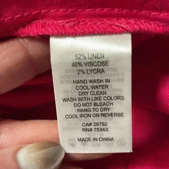 NWT House of Harlow 1960 barbie pink linen skirt suit set size LARGE - Picture 10 of 13